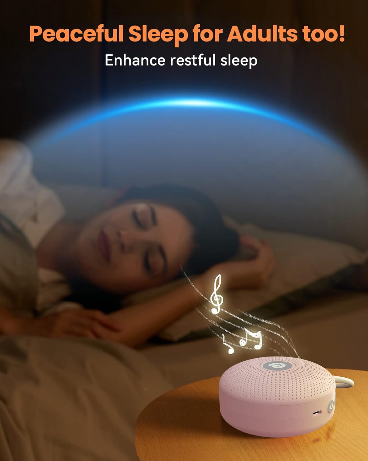 Dreamegg D11MAX Pink Bundle with Portable Travel Case - Portable White Noise Sound Machine for Baby Adult, Crush-Resistant Travel Case Provides Protection from Scratches & Water Splashes