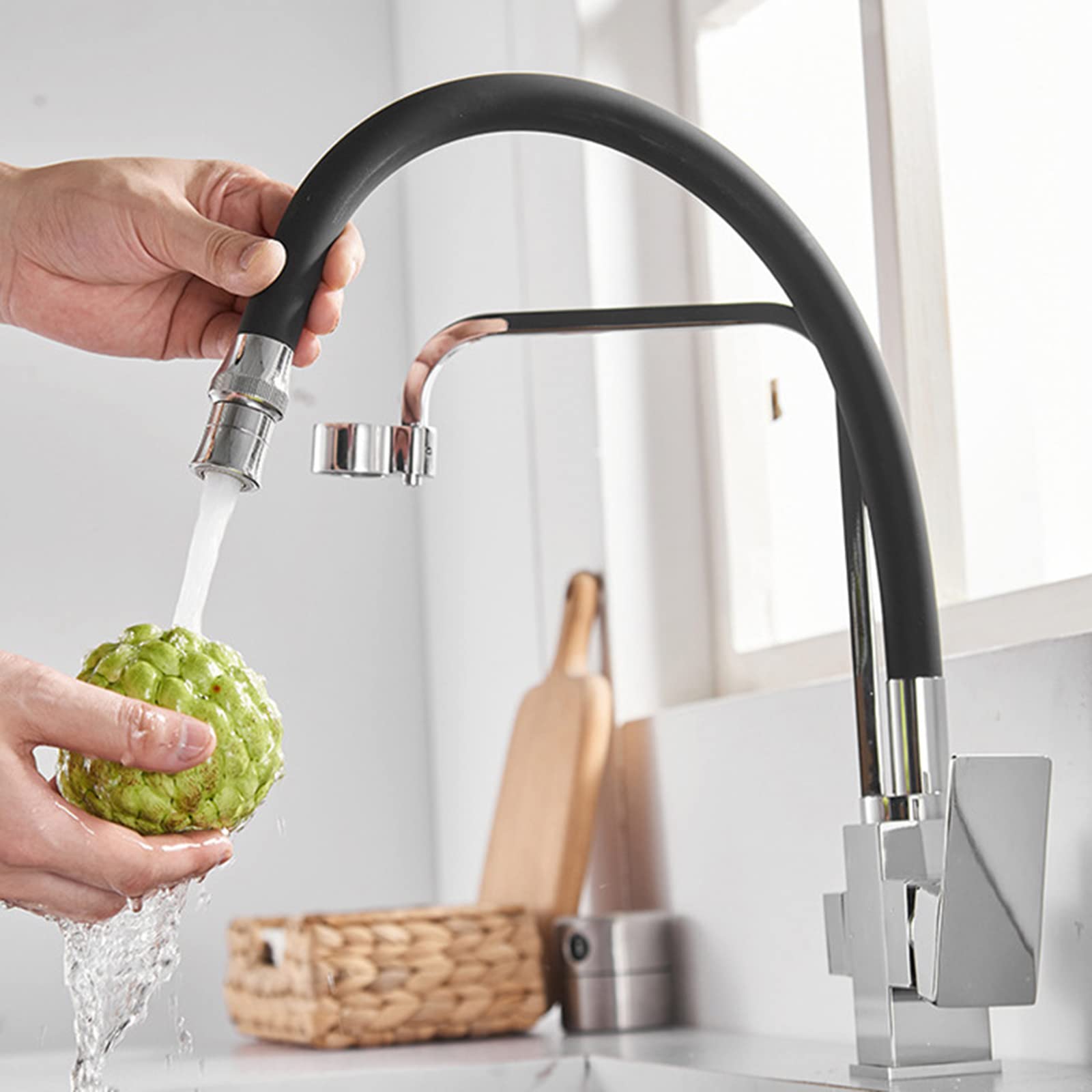 Sistema de Agua Filtrada Grifo de Tres Vías Grifo de Agua Giratorio Latón Multifuncional Agua Fría Y Caliente Purificación de Agua Grifo de Agua de Tres en Uno, FLYBUG