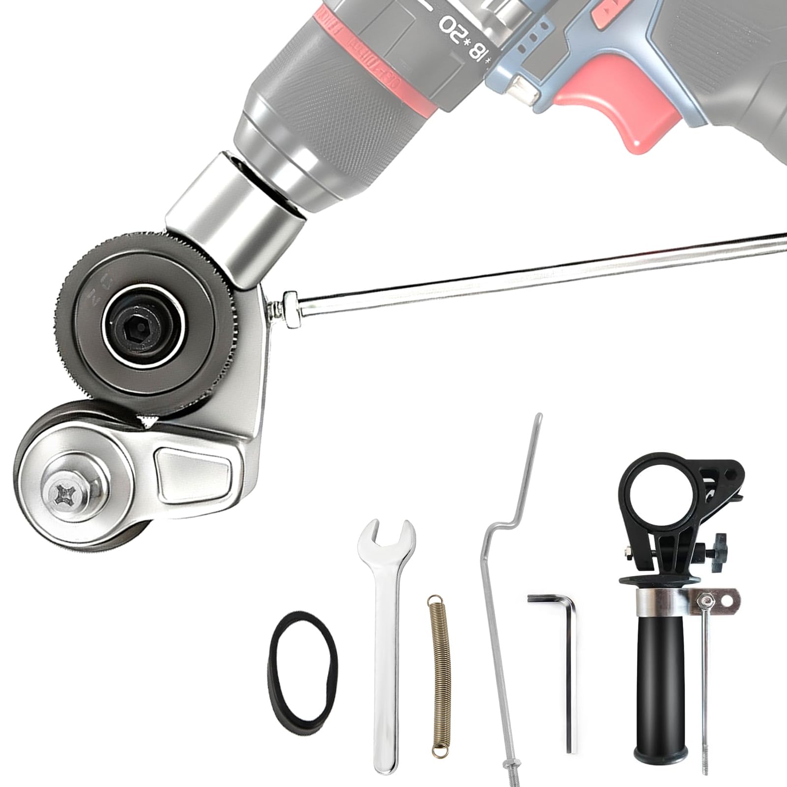 Ohotecy Metal Nibbler Drill Attachment, Heavy-Duty Sheet Metal Cutter For Electric Drill, Double-Cut Nibbler Tool For Fast Clean Cutting Of Iron, Steel, Aluminum, Copper And Plastic Panels
