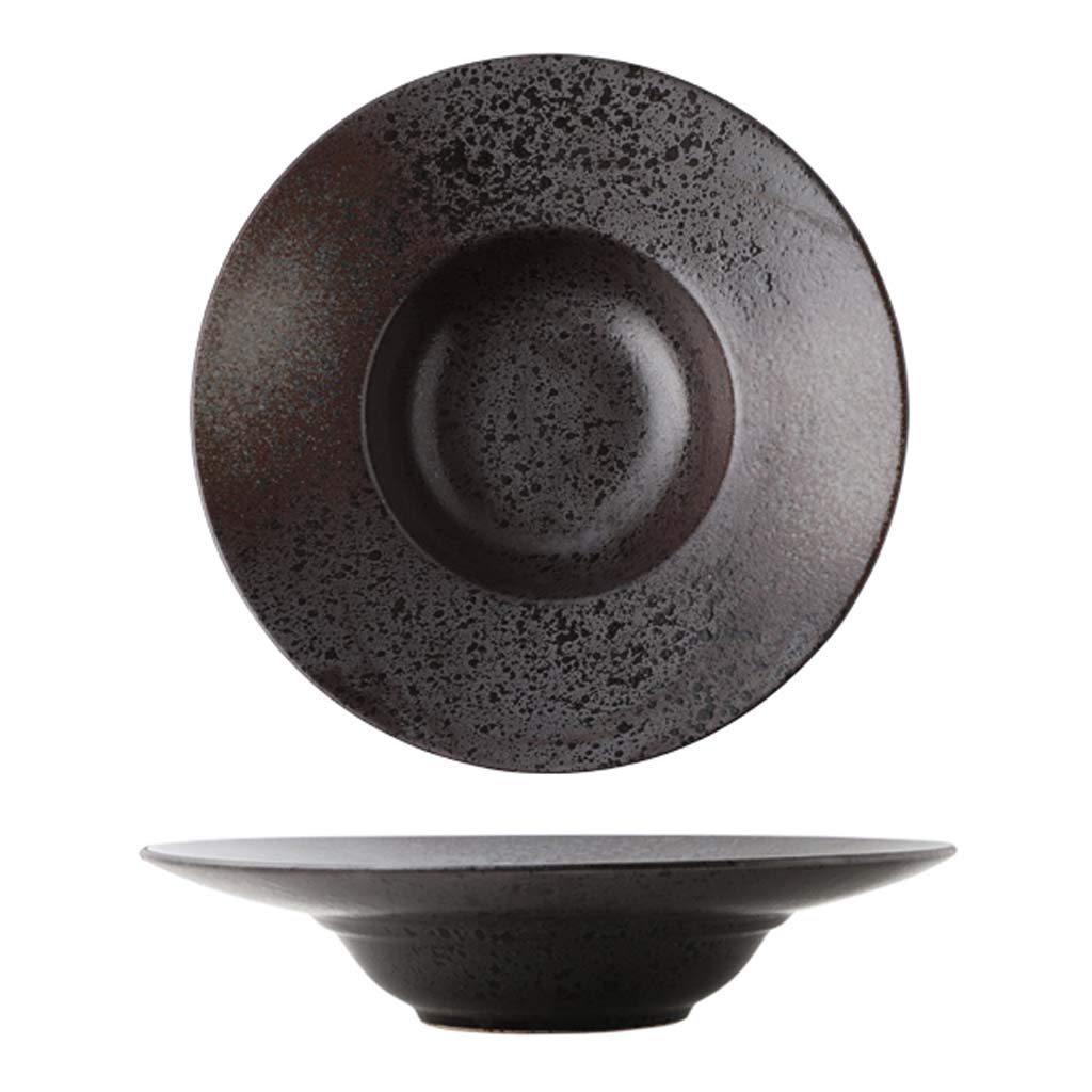 ZXW 10Inch Ceramic Straw Hat Plate, Pasta Plate Western Plate | Western Soup Plate Soup Bowl Plate |Suitable for Restaurant Tableware Business