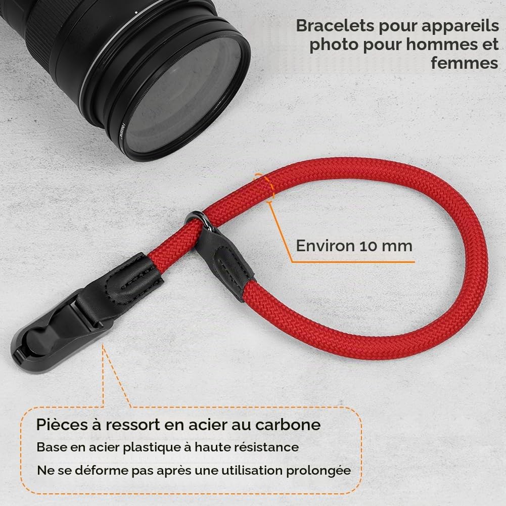 HOTUT Sangle D'appareil Photo à Dégagement Rapide, Courroie de Cou pour Appareil Photo en Nylon, pour DSLR ou Sans Miroir