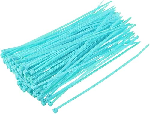 uxcell 80pcs Cable Zip Ties Nylon Cable Wire Ties 6 Inch Self-Locking Nylon Tie Wraps Sky-Blue