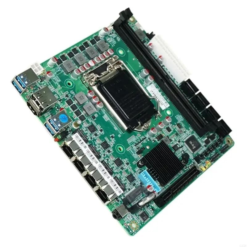 Płyta główna N17 NAS komputer stacjonarny o wysokiej prędkości, DDR4 LGA1151 obsługa i3/i5/i7, procesor Intel 6-9. generacji, 4 x karta sieciowa 2,5G, M.2 NVME, 8SATA3.0/USB3.0/ miękka tablica
