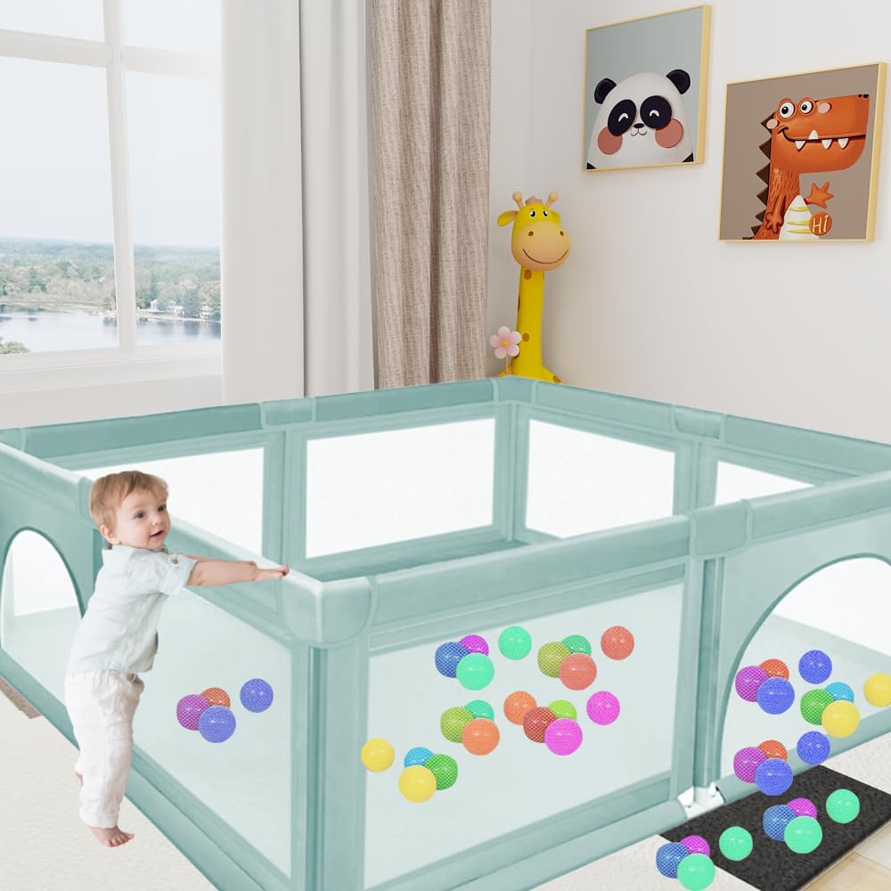 Box robusto per bambini, con 50 palline, box e stalle con rete traspirante