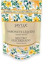Sabonete Líquido Hidratante Neutro Glicerinado Sachê Jay Luc 400Ml, Sabonete Líquido Neutro Glicerinado, Amarelo, Todos Os Tipos De Pele, Elimina 99,9% Das Bactérias, Refil Embalagem Econômica
