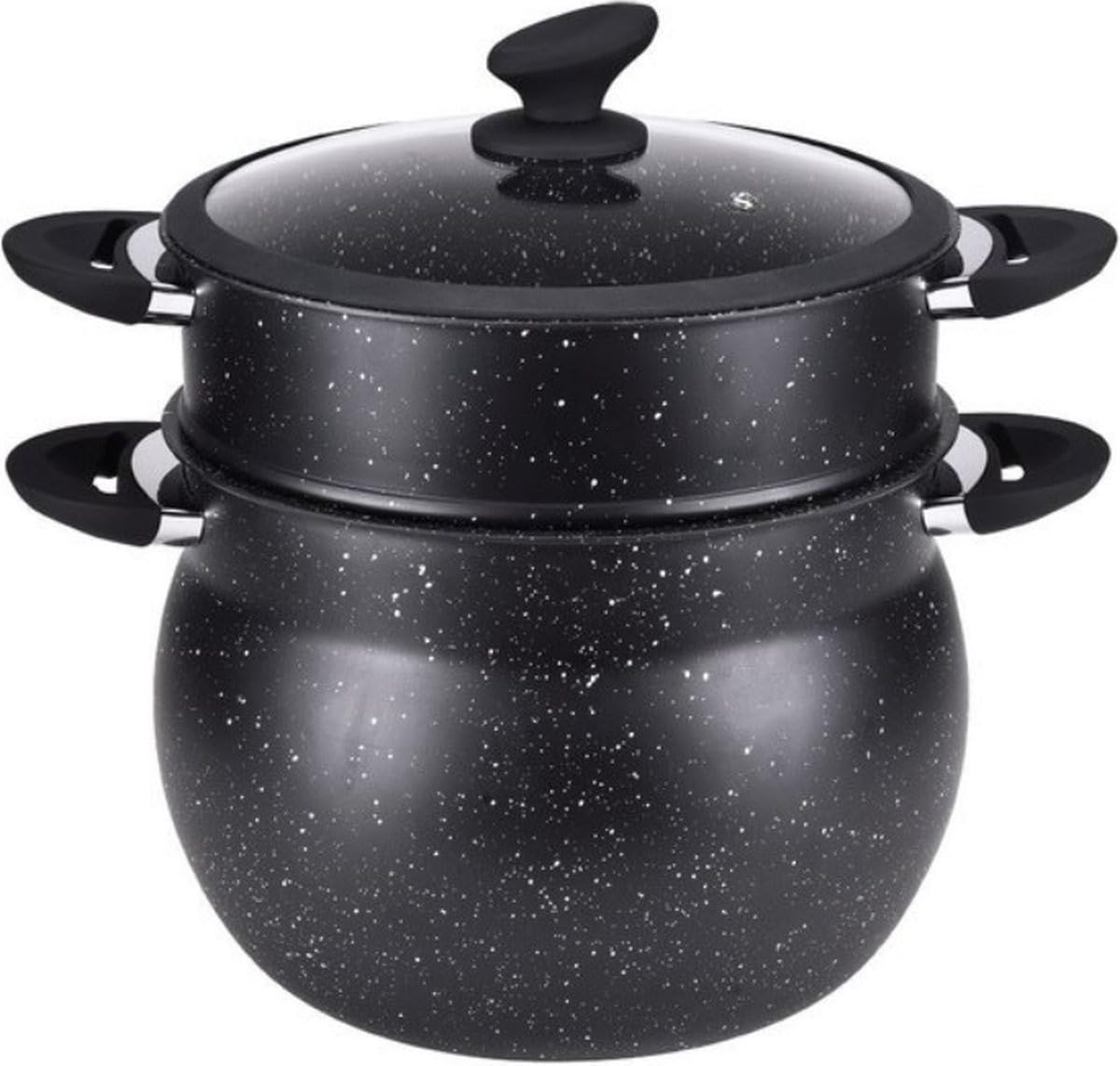 Royalty Line Premium Couscous Maker 9L 24cm, Black, L