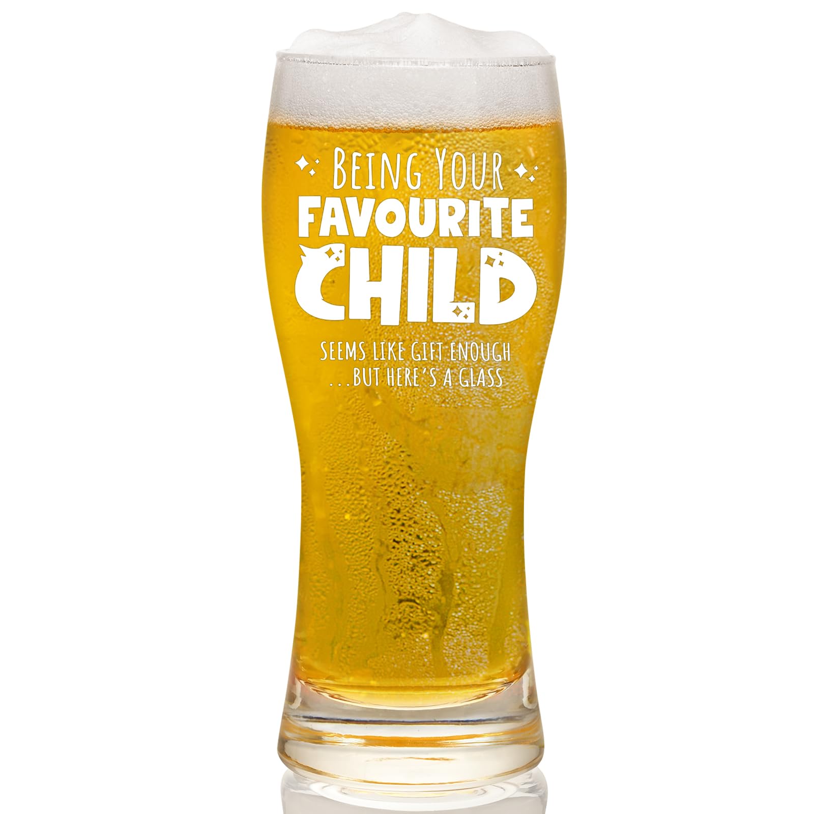 Joymaking Beer Glass Father Gifts from Daughter, Gifts Dad Who Wants Nothing, Dad Gifts for Birthday 460ml