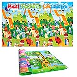 Dimensioni : 180x120 cm Aurora Store Maxi Tappeto Ripiegabile con Animali Fattoria Tappetino cameretta Gioco per Bambini Gioco Grande per casa e all\'aperto 180x120 cm Isolante Imbottito Gomma Impermeabile
