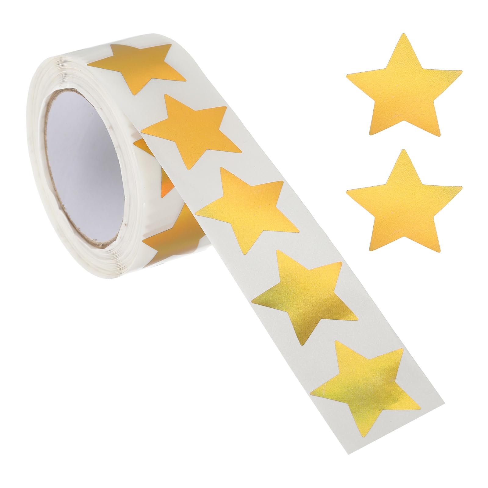 PATIKIL Star Stickers Roll 1", 500 Pcs Metallic Foil Stars Self-Adhesive Labels Reward Behavior Chart for Classroom Teacher Supplies, Metallic Bronze — image 1