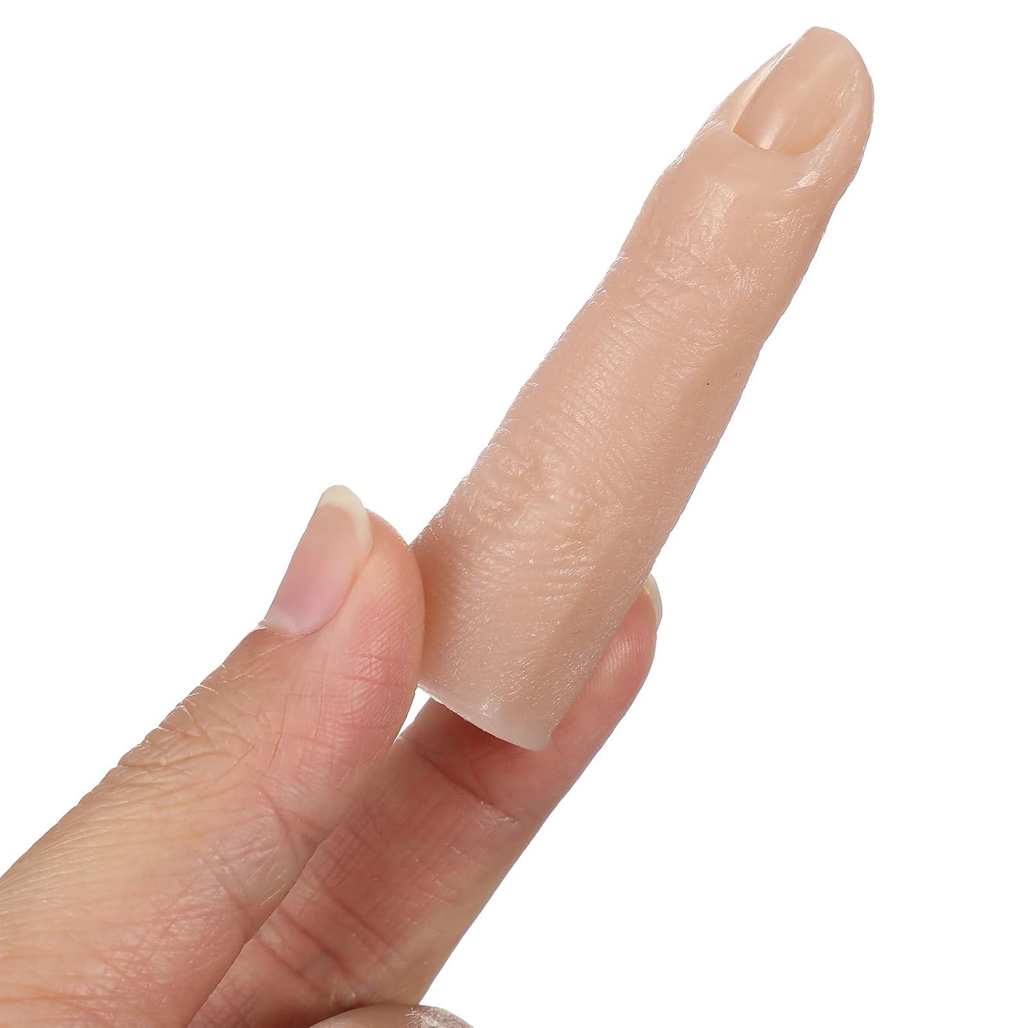 2PCS Silicone Practice Hand for Nails - Flexible Fake Finger Model Manicure Training Finger Prop - Reusable Nail Art Tool for Beginners Salon Artists