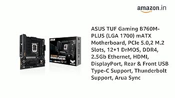 Amazon.in: Buy ASUS TUF Gaming B760M-PLUS (LGA 1700) mATX 
