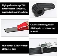 Vista 3 de Protector de Parachoques Trasero de Automóvil, Accesorio Universal de Goma Resistente a Rayones con Protectores de Entrada de Puerta del Maletero