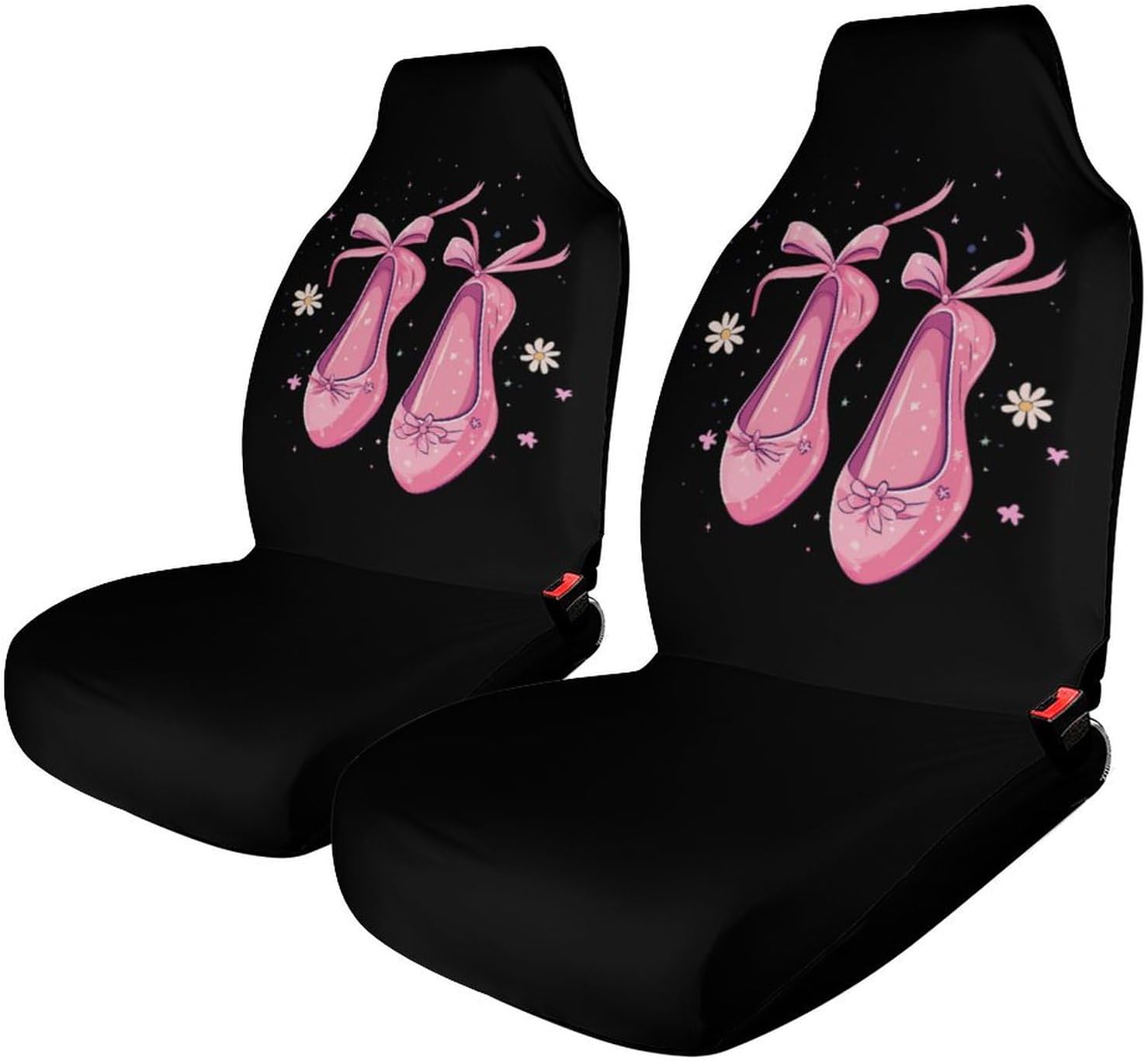 Ballerina Ballet Dancing Car Seat Covers Universal Car Front Seats Protector Auto Interior Accessories 1PCS