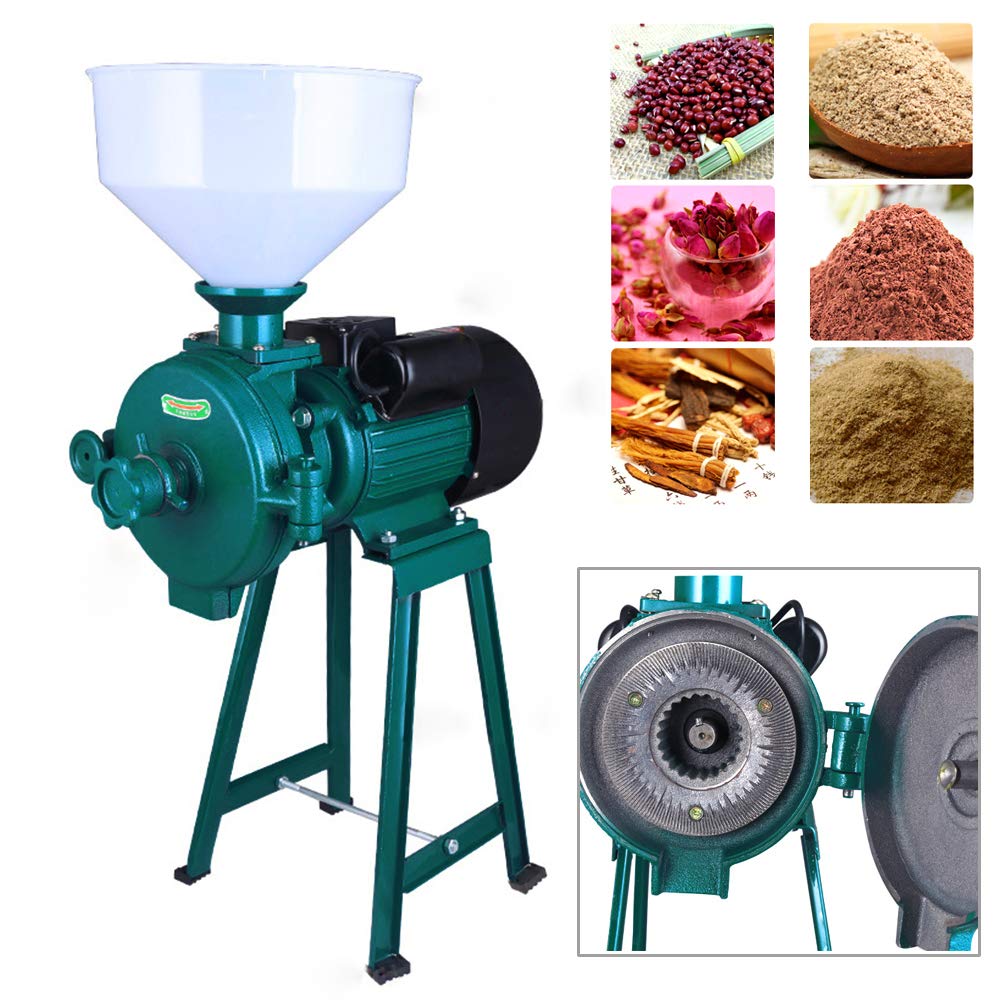 Moulin Maïs Riz Blé Moulin à Céréales Électrique 2200W - Broyeur à Grains Pour Riz, Maïs, Blé - Entonnoir Inclus - Version 150 Broyeur Grain 2200W 1400rpm