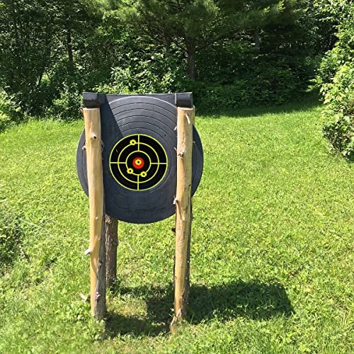 2 Rolls 3 Inch Fluorescent Shooting Target Stickers, Aywfey Self Adhesive Splatter Targets Reactive Self Stick Splatter Paper For Bb Gun, Pellet Gun, Airsoft, Rifle Shooting Practice (Yellow & Red) #TOP7