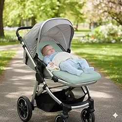 Colchonete Para Carrinho Bebê Modelo Moises Tradicional Universal Espuma Soft (Verde)