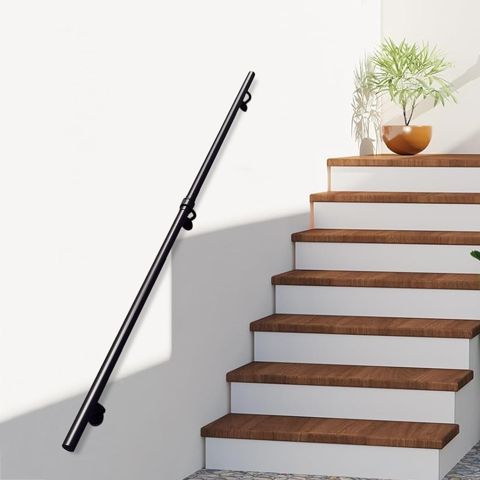 Fer en métal noir pour escalier intérieur avec balustre de 2,8 m