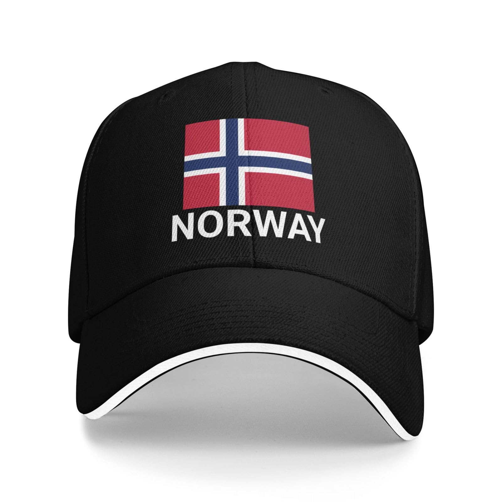 Support Norway Flag Hat Norwegian Caps for Men Women I Stand with Norway Baseball Cap Trucker Hats Black