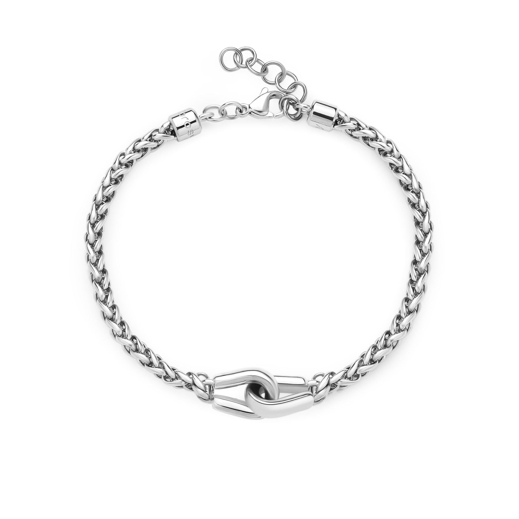 Brosway Knocker Armband für Herren aus 316 L Stahl mit Fischgrätengliedern Größe: 22 cm, BKC26