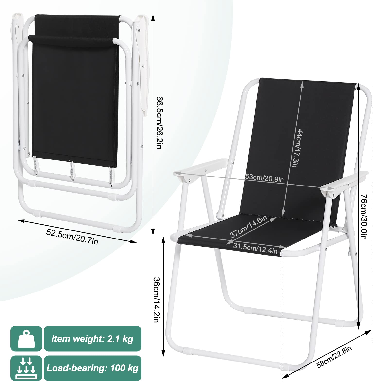 Sedia Pieghevole Arreditaly Per Spiaggia E Camping - Leggera, Resistente In Metallo E Tessuto Oxford 600D