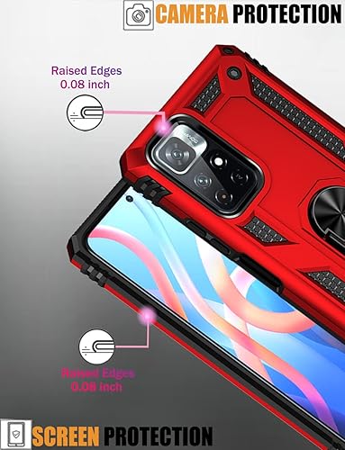 Miniatura 10 de Funda para Redmi Note 11 4Gpara Redmi Note 11S 2201117TY con protector de pantalla de vidrio templado, grado militar Soporte magnético para montaje