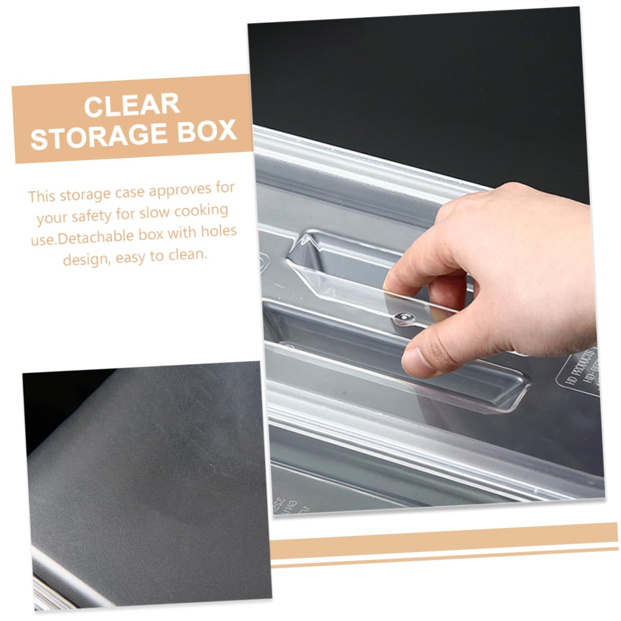 PHENOFICE Slow Cooking Container Vegetable Storage Box Slow Cooker Case Stylish Material Design