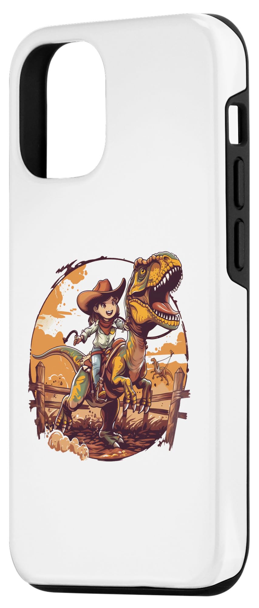 iPhone 13 Dino Cowgirl Girls' Dinosaur Rodeo Rider - Nursery Case - Image 2