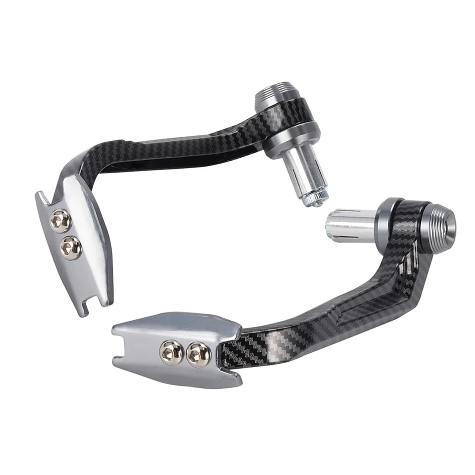 KPLOUNB Motorcycle Brake Protector Motorcycle Handlebar Brake Clutch Lever Hand Guard Protector Gear Modification Accessories Handguard Shield Motorcycle Handguards(B-Carbon-Titanium)