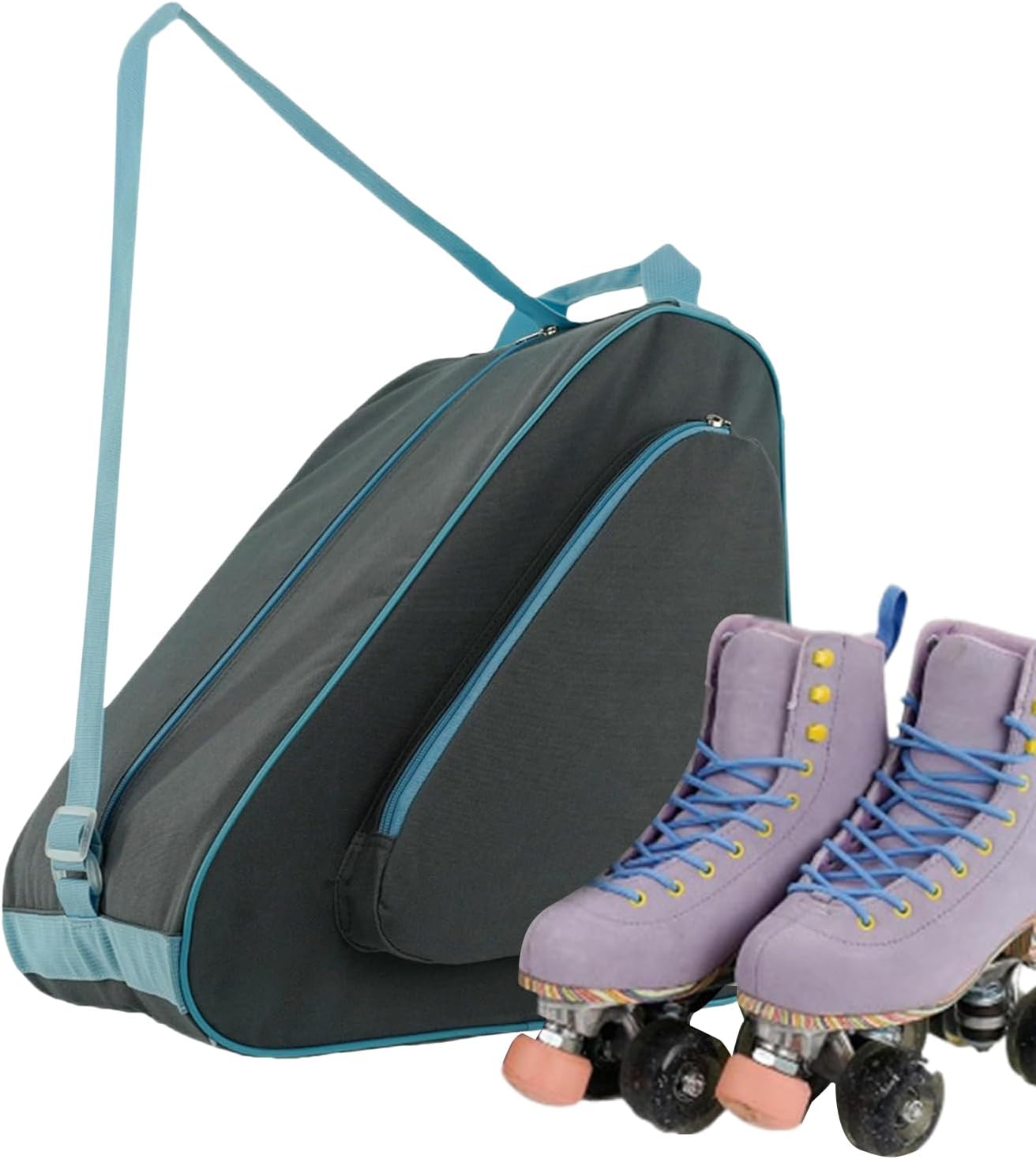Ice Skate Bag, Spacious Main Compartment, 40x40x26cm, Skate Backpack, Adjustable Strap Bag, Lightweight Design, For Kids, Women, Men, Youth, Travel