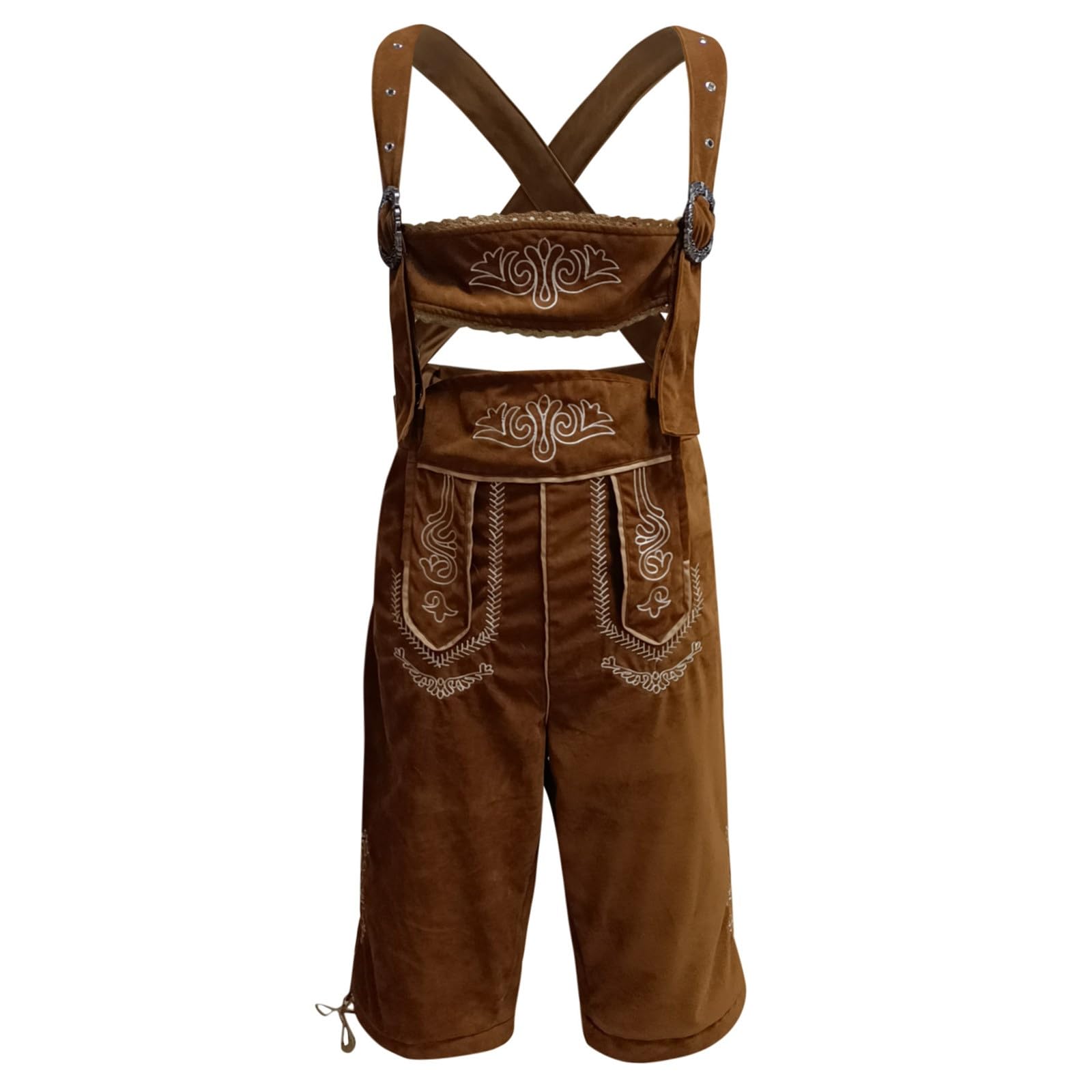 Lederhosen en cuir de vache véritable costume Trachten marron pour homme - 4