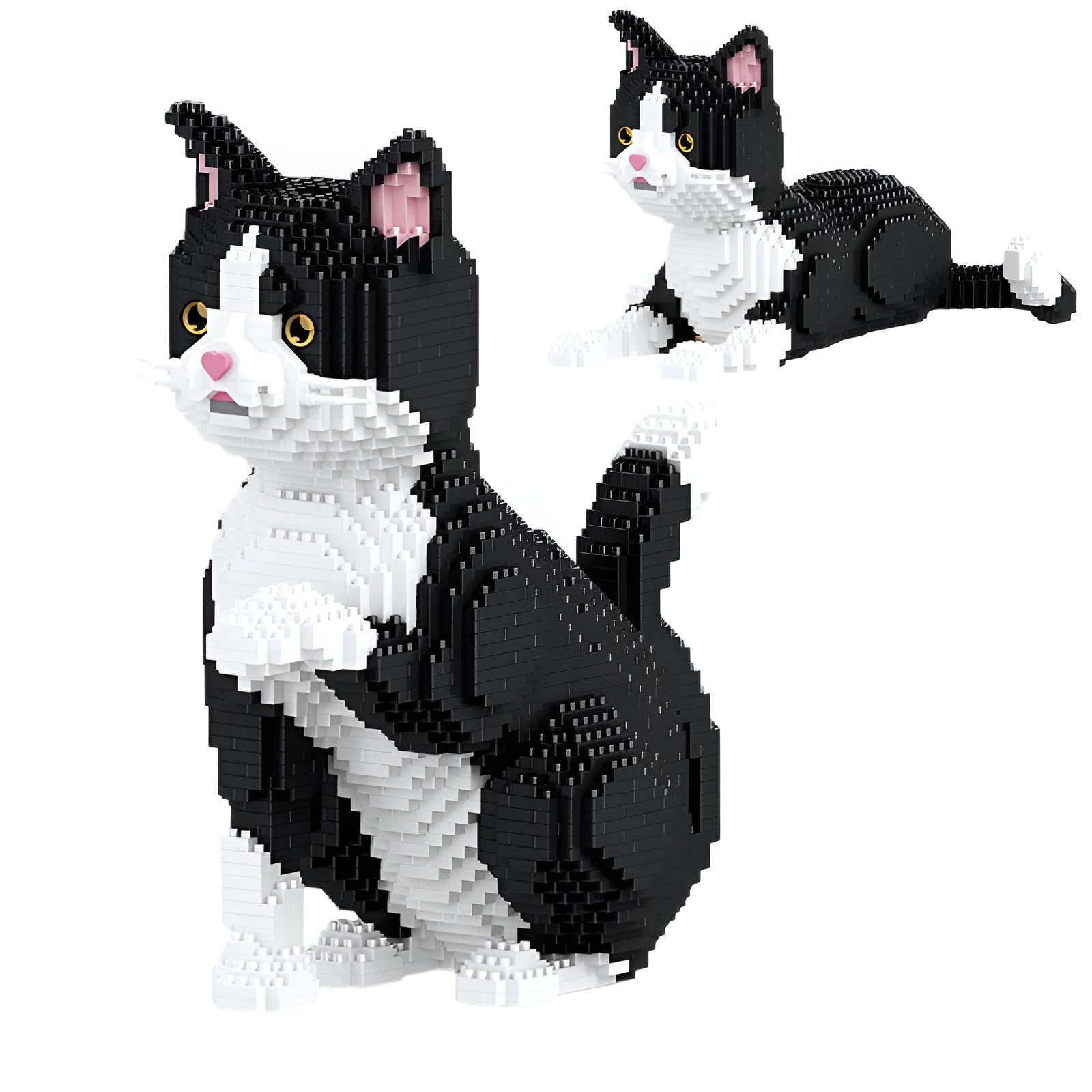 Tuxedo Cat Mini Building Block Set 2 Forms, 2019Pcs Micro Animals Model Toy — image 1