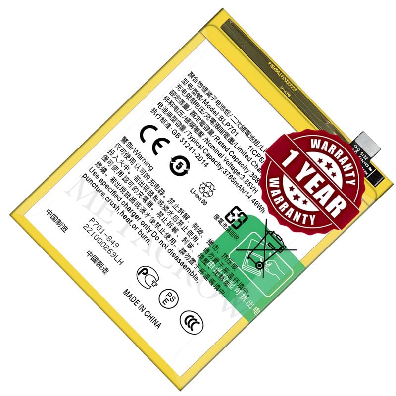 Image of Original BLP701 Battery Compatible for Oppo Reno (CPH1917, PCAM00, PCAT00) - (3765mAh) - 1 Year Warranty JK1