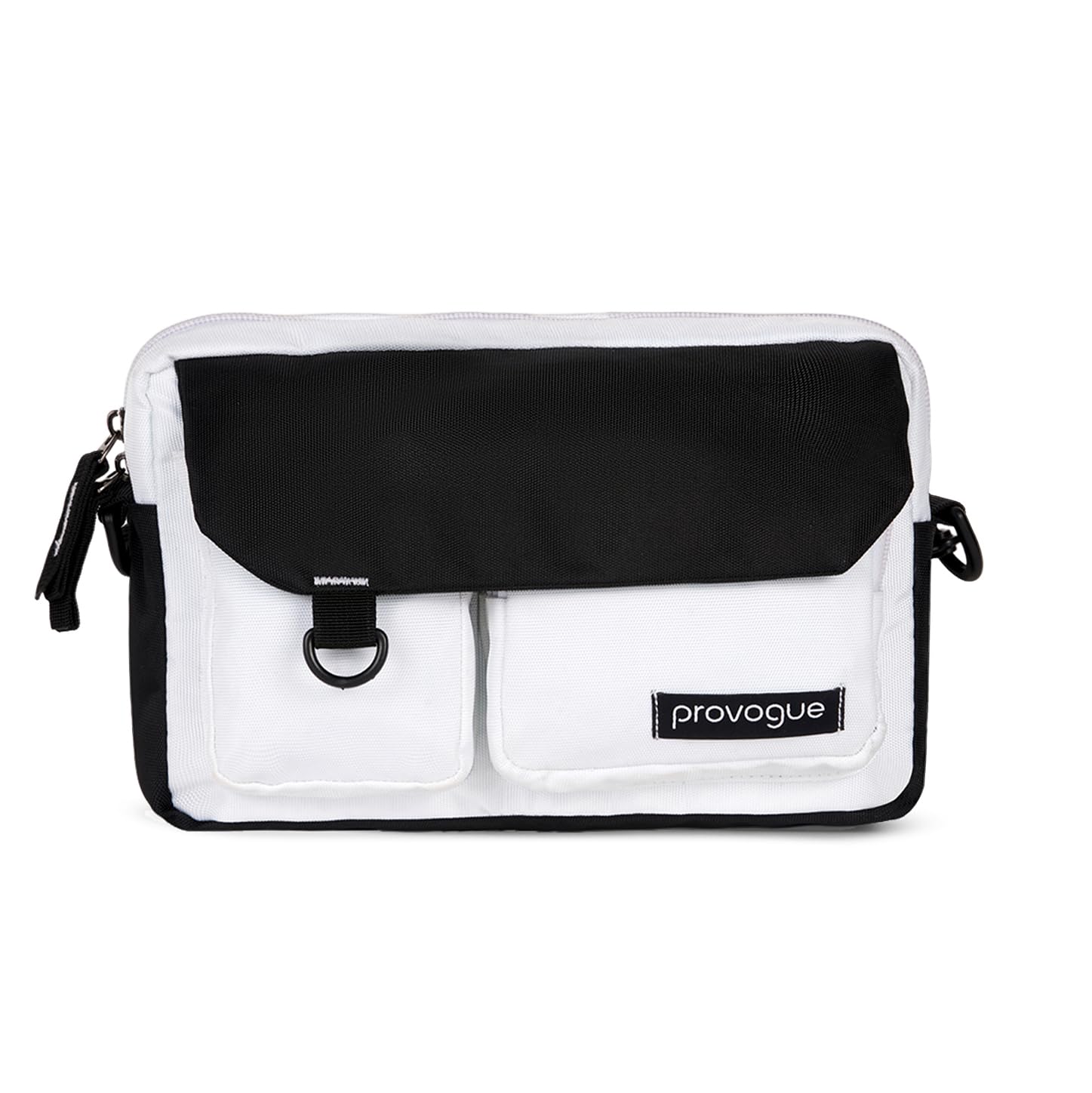 Flux Crossbody Sling Bag for men and women, one shoulder side bag with adjustable strap, detachable strap, trendy sling bag for daily use, multiple compartments, Stone White-image-42