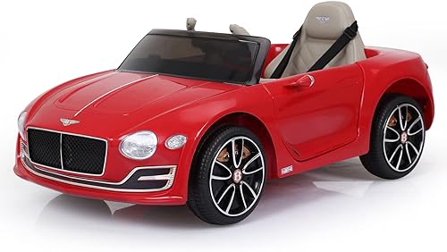Miniatura 5 de SEHOMY Vehículos motorizados eléctricos estilo Bentley de 12 V, 2 velocidades, con control remoto y 1 asiento, funciona con pilas, luces LED, MP3,