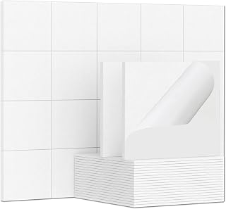 TroyStudio 20Pcs Self Adhesive Acoustic Panels - 12 x 12 x 0.32 Inches Sound Absorbing Panels, Wall and Ceiling Decorative Sound Panels, Acoustical Treatment Felt Tiles for Home, Recording Studio