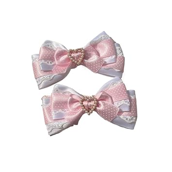Gyaru Bow Accessories Big Bow Hair Clips Harajuku Himekaji Cutecore 2000s Lolita Aesthetic Stuff pink2