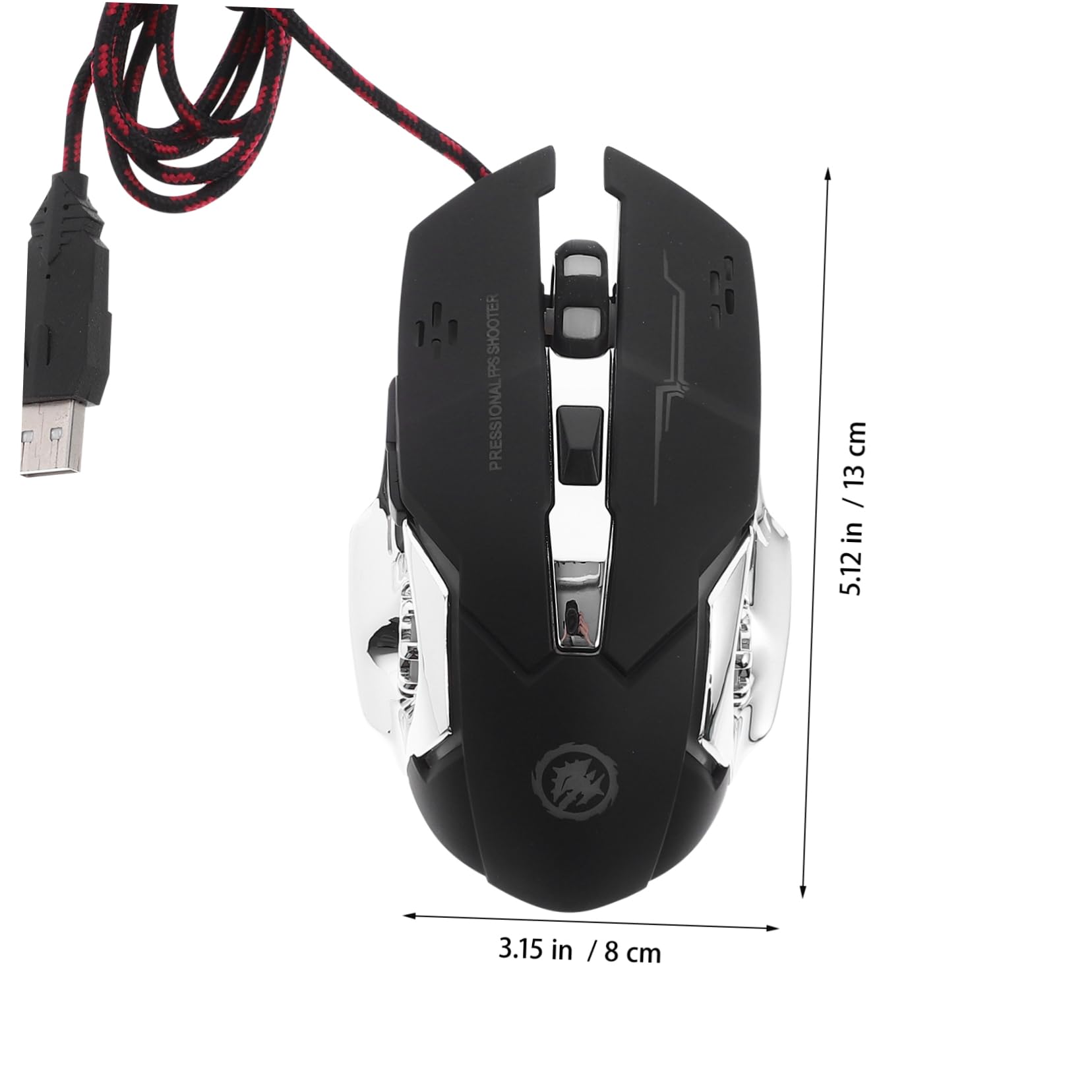 8 Szt. Ergonomiczna Mysz Gamingowa z Przewodem USB Przełącznik Dpi Podświetlenie Rgb Antypoślizgowa i Trwała dla Komputerów Stacjonarnych i Biurowych Uniwersalna dla Graczy i