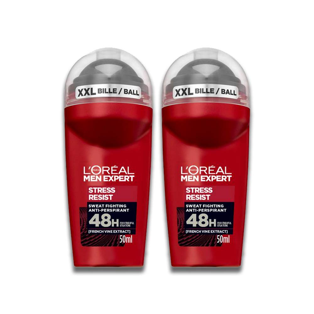 L’Oréal Paris Loreal Men Expert Roll on Stress Resist 50ml (Pack of 2)