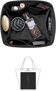 KINGS IN BAG Organizer Insert for Hermes Bags, Luxury Bags Storage with Silk, Fits Picotin 18/22 Bags, Lightweight for Daily Use, 7 Pockets(Black, Picotin22)