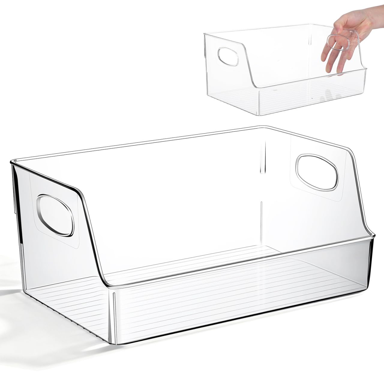 Bacs de rangement transparents pour stopper le désordre sur le bureau