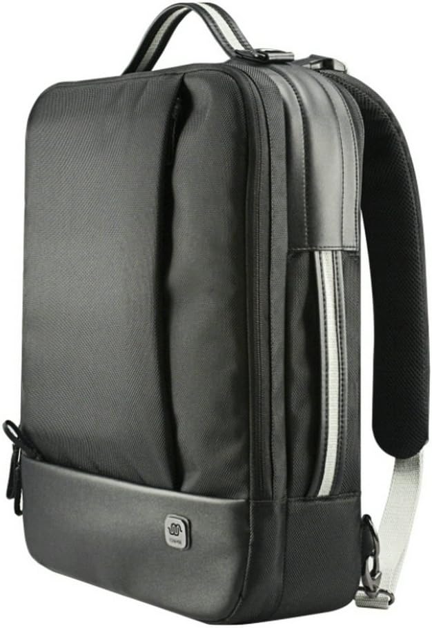 Habik Cross-Functional Backpacks/Shoulder Bag/Briefcase Multi-Functional for Laptop MacBook 13-15-inch Black