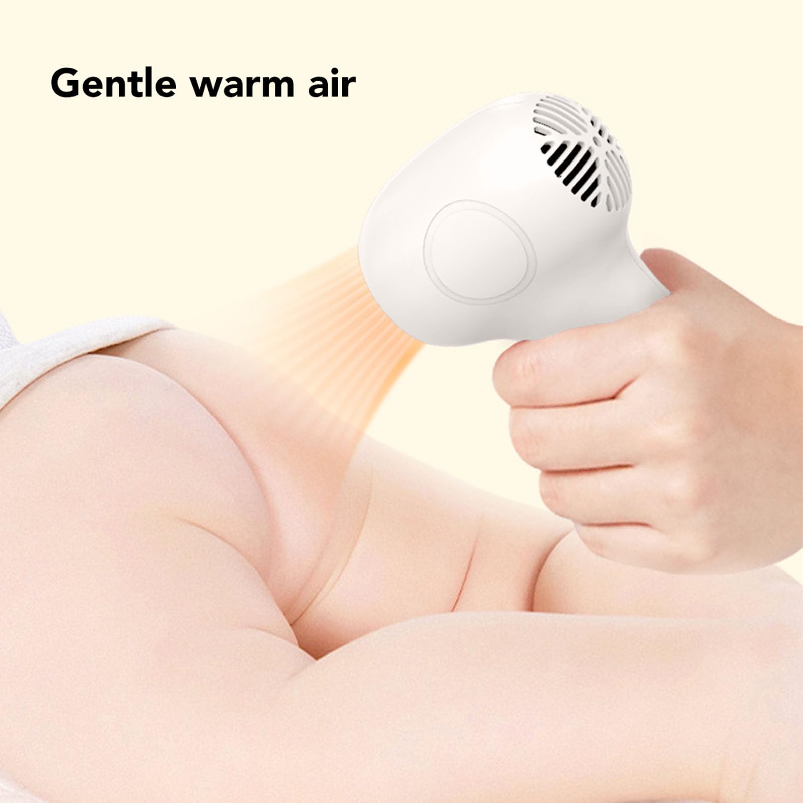 Baby-Haartrockner, Kabelloser Föhn für Kleinkinder, Tragbarer USB-aufladbarer Baby-Po-Föhn mit 2000-mAh-Akku, Sanftes, Leises und Schnelles Trocknen, für Zuhause, Reisen Im