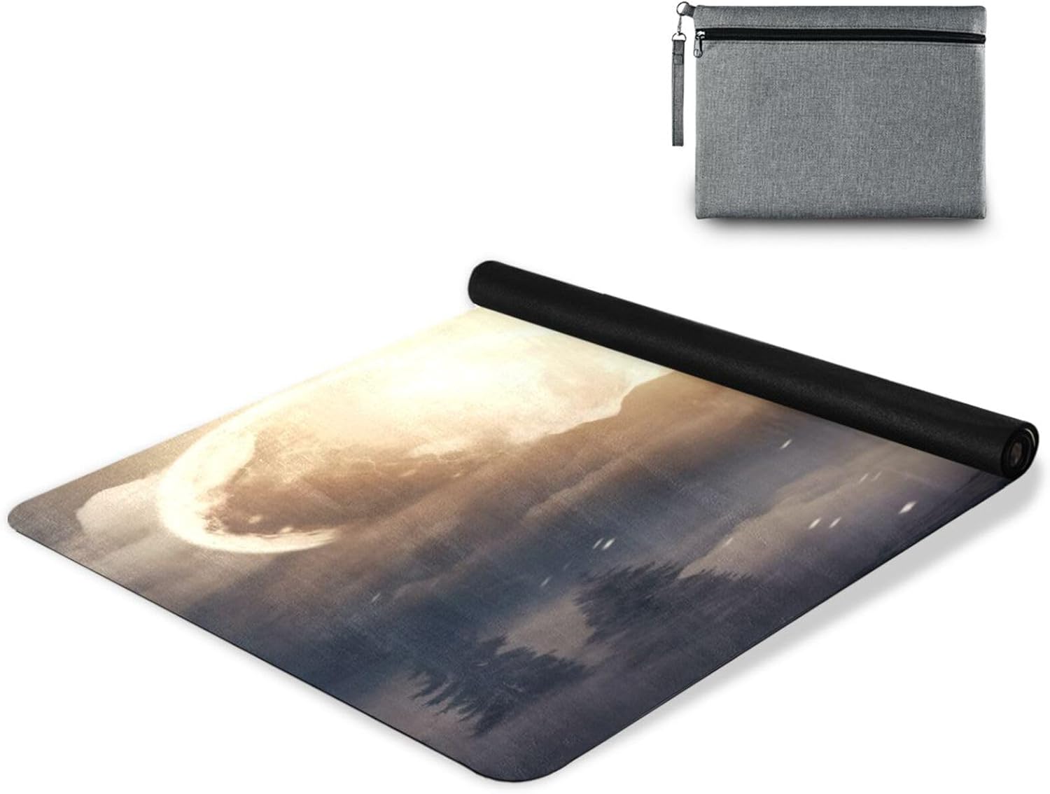 Blueangle Wolf Yoga Mat, Non-Slip Texture Pro Yoga Mat Eco Friendly Exercise & Workout Mat for Yoga, Pilates and Floor Exercises,71"x 26" Thick 1 mm