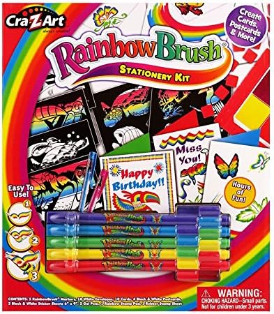 Rainbow Brush Stationary Kit- Craft Kit - Crazart