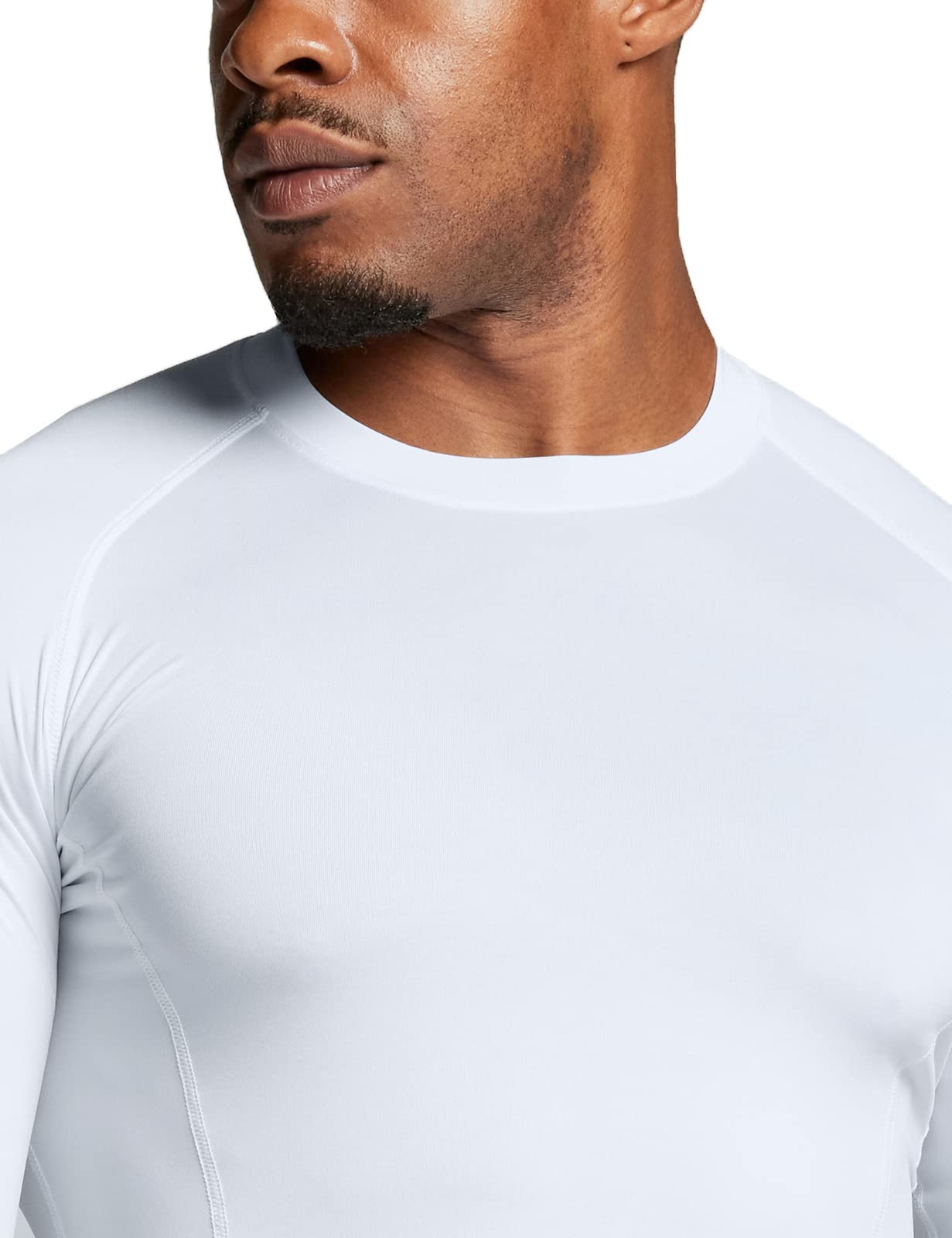 ATHLIO Camisas de compresión de manga larga UPF 50+ para hombre, capa base de protección contra erupciones para deportes acuáticos, camiseta de entrenamiento atlético