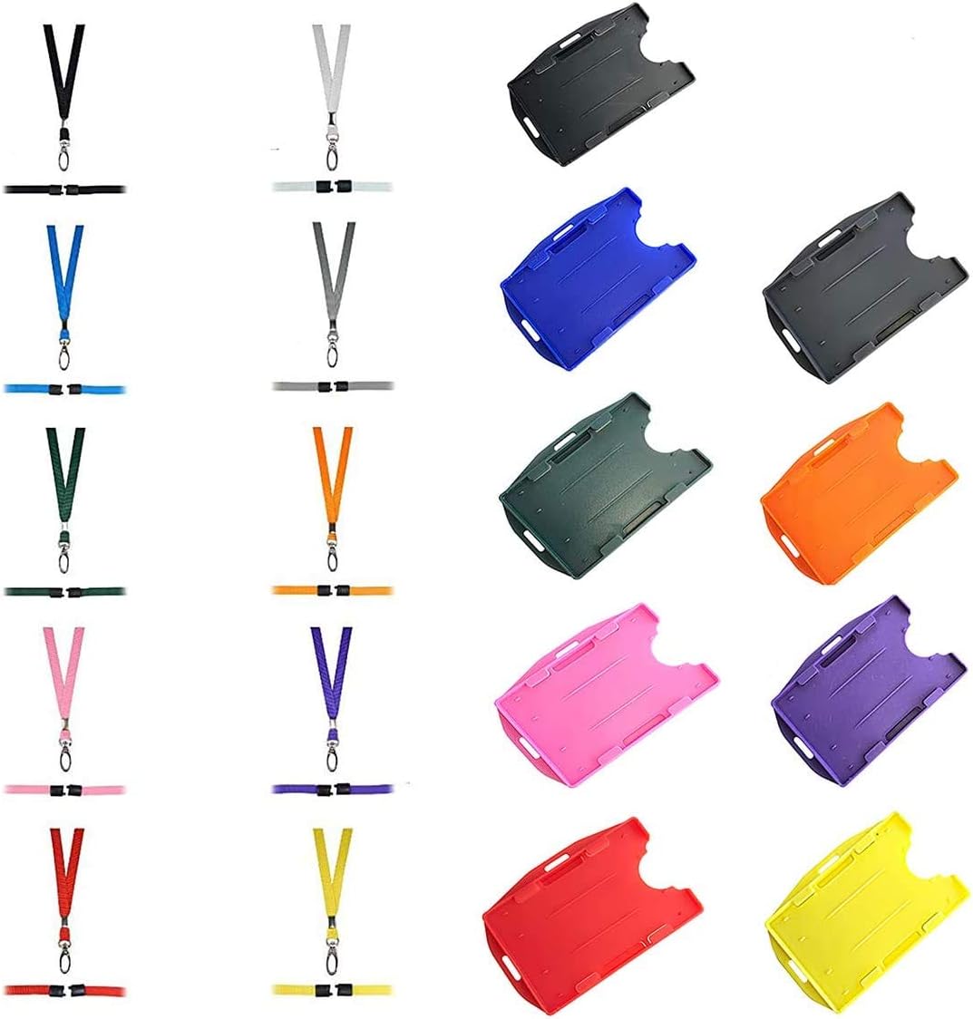 PCL Media ltd® Dual Double Sided White ID Card Holder and Matching