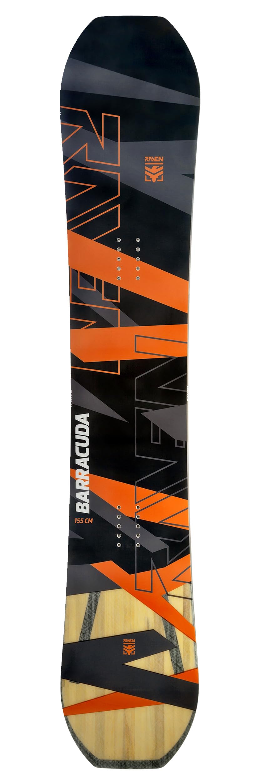 Raven Set de Snowboard: Tabla de Snowboard Barracuda Carbon Orange + Fijaciones Fastec FT360