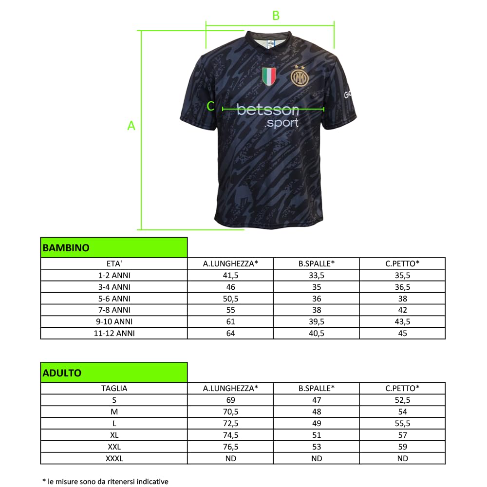 Inter Replica Maglia Portiere Kit 24-25 Replica Ufficiale Maglia Inter Portiere 2024 2025 Personalizzabile, Nero, Grigio, Bambino Ragazzo Adulto Unisex - Adulto