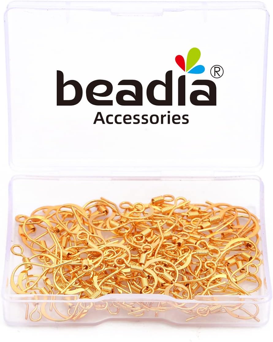 18K Gold Plated Earring Hooks 16x16mm 100pcs for Jewelry Making Findings - Image 4