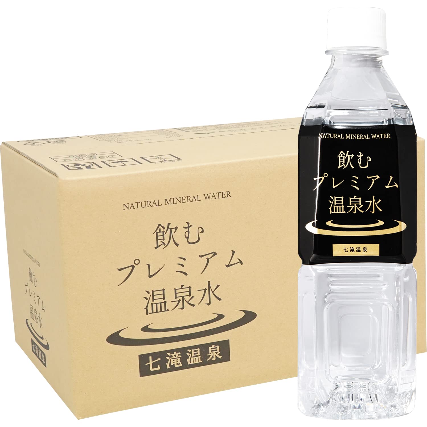 Amazon | 飲むプレミアム温泉水 七滝温泉 500ml×24本/1箱 ミネラル 